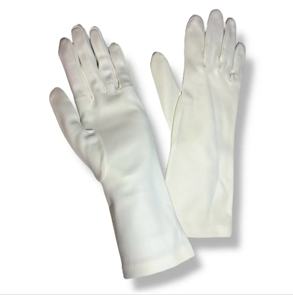 VAN RAALTE Off White Mid Arm Length Nylon Day Gloves VINTAGE